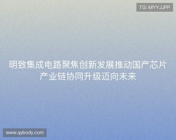 明致集成电路聚焦创新发展推动国产芯片产业链协同升级迈向未来